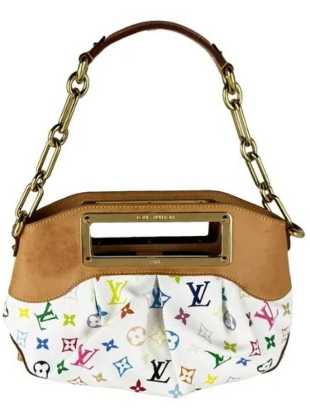 Auth LOUIS VUITTON Monogram Multicolor Judy PM Handbag Blanc M40257 - z10751